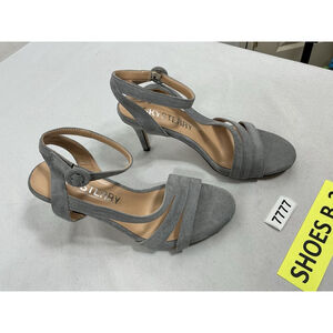 Womans Excellent Condition Skysterry Strappy Stiletto Sandals 7.5 Bluish Gray